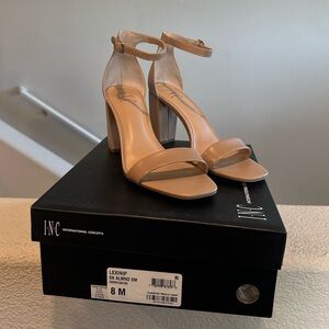 INC International Concepts Tan Heels Elegant Design size 8